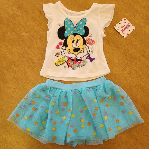 🆕️Disney 2pc Minnie Mouse Top and Skirt - Picture 1 of 13
